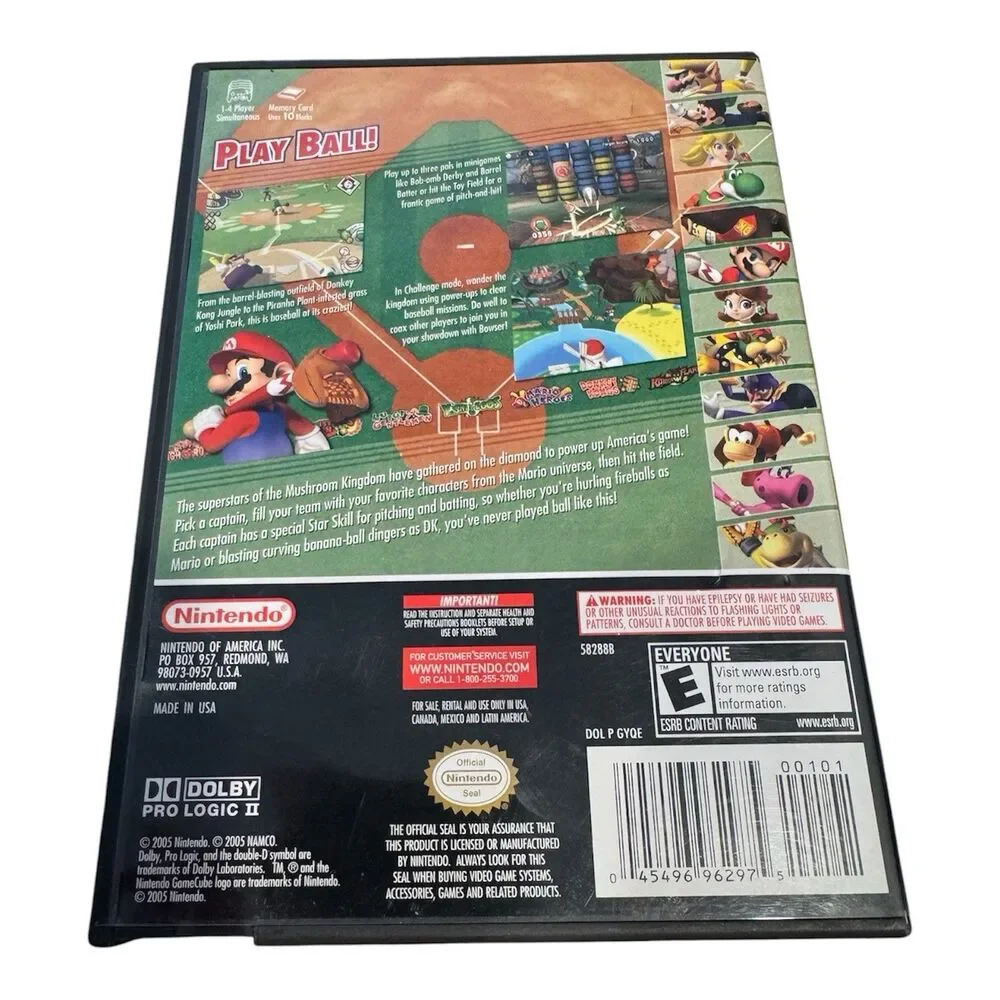 Mario Superstar Baseball (Nintendo GameCube, 2005) CIB Video Game Tested Works